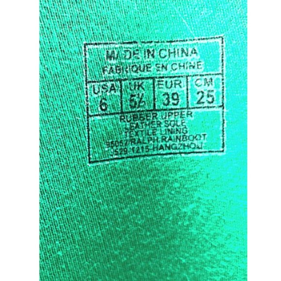 Polo Ralph Lauren Pink Green Rain Boots 6 - Picture 11 of 11